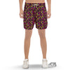 Rainbow Heart LGBT Pride Print Pattern Men's Gym Shorts-grizzshop