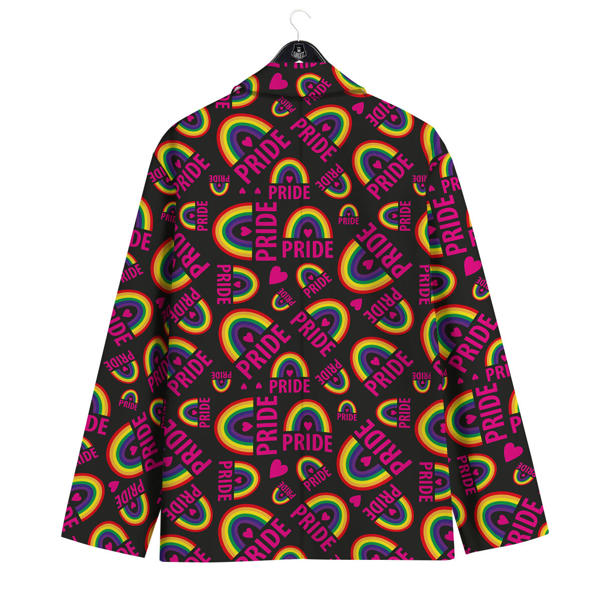 Rainbow Heart LGBT Pride Print Pattern Men's Sport Coat-grizzshop