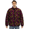 Rainbow Heart LGBT Pride Print Pattern Puffer Jacket-grizzshop