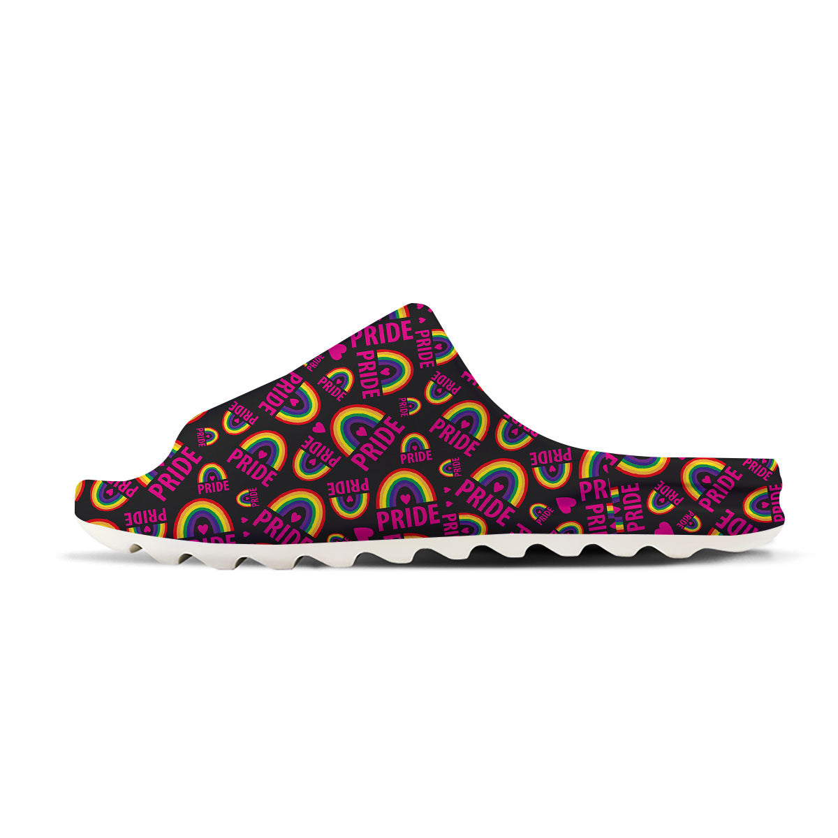 Rainbow Heart LGBT Pride Print Pattern Sandals-grizzshop