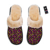 Rainbow Heart LGBT Pride Print Pattern Slippers-grizzshop