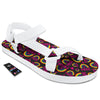 Rainbow Heart LGBT Pride Print Pattern White Open Toe Sandals-grizzshop