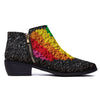 Rainbow Heart Stones LGBT Pride Print Ankle Boots-grizzshop