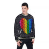 Rainbow Heart Stones LGBT Pride Print Baseball Jacket-grizzshop