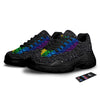 Rainbow Heart Stones LGBT Pride Print Black Chunky Shoes-grizzshop