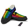 Rainbow Heart Stones LGBT Pride Print Black Loafers-grizzshop