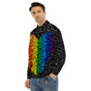 Rainbow Heart Stones LGBT Pride Print Men's Dress Shirts-grizzshop