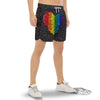 Rainbow Heart Stones LGBT Pride Print Men's Gym Shorts-grizzshop