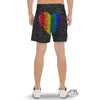 Rainbow Heart Stones LGBT Pride Print Men's Gym Shorts-grizzshop