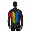 Rainbow Heart Stones LGBT Pride Print Men's Long Sleeve Shirts-grizzshop