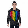 Rainbow Heart Stones LGBT Pride Print Men's Long Sleeve Shirts-grizzshop