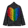 Rainbow Heart Stones LGBT Pride Print Men's Sport Coat-grizzshop