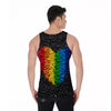 Rainbow Heart Stones LGBT Pride Print Men's Tank Top-grizzshop