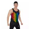 Rainbow Heart Stones LGBT Pride Print Men's Tank Top-grizzshop
