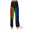 Rainbow Heart Stones LGBT Pride Print Pajama Pants-grizzshop