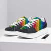 Rainbow Heart Stones LGBT Pride Print Platform Shoes-grizzshop