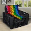 Rainbow Heart Stones LGBT Pride Print Recliner Protector-grizzshop