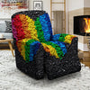 Rainbow Heart Stones LGBT Pride Print Recliner Slipcover-grizzshop