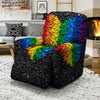 Rainbow Heart Stones LGBT Pride Print Recliner Slipcover-grizzshop