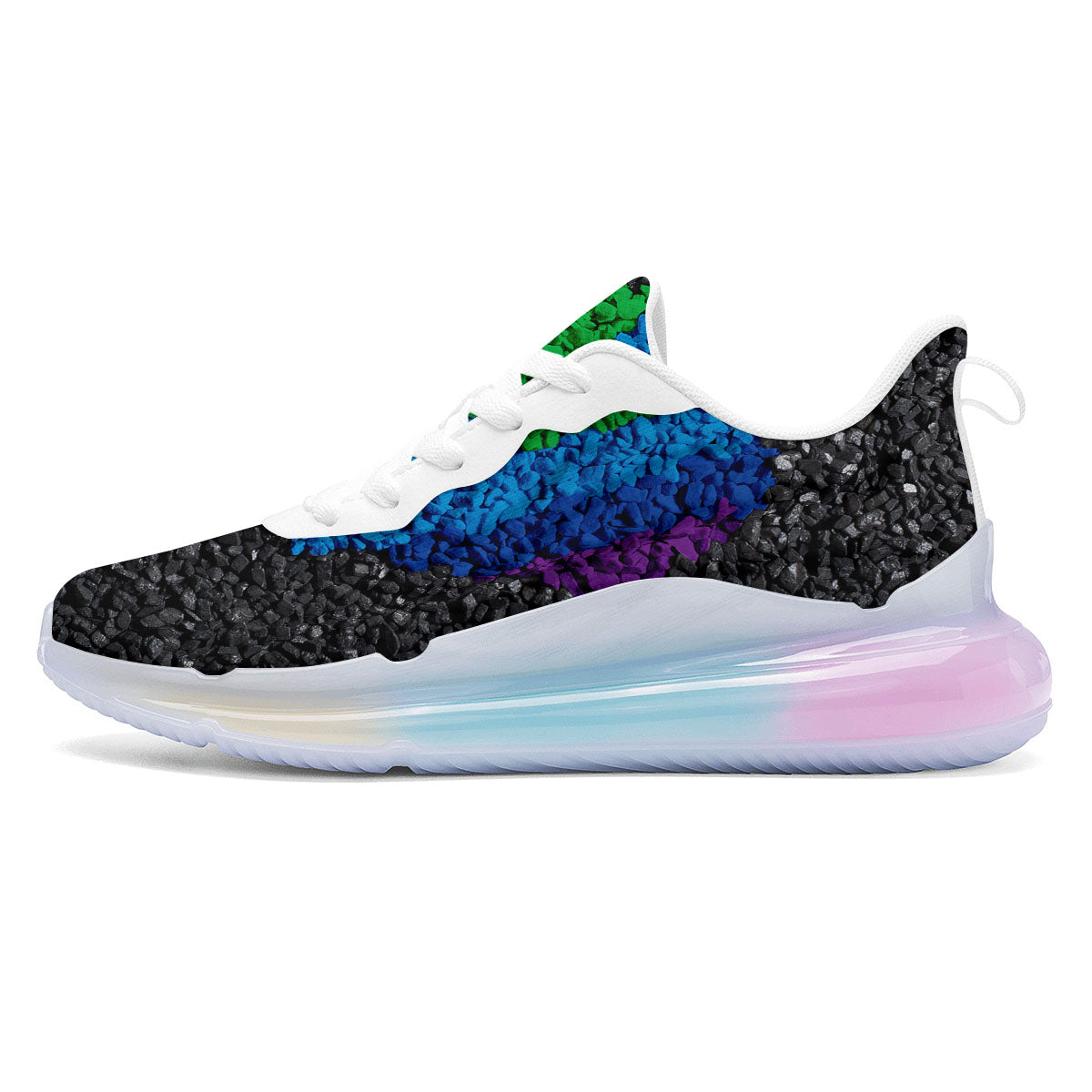 Rainbow Heart Stones LGBT Pride Print Running Sneakers-grizzshop