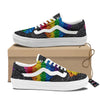 Rainbow Heart Stones LGBT Pride Print Skate Shoes-grizzshop