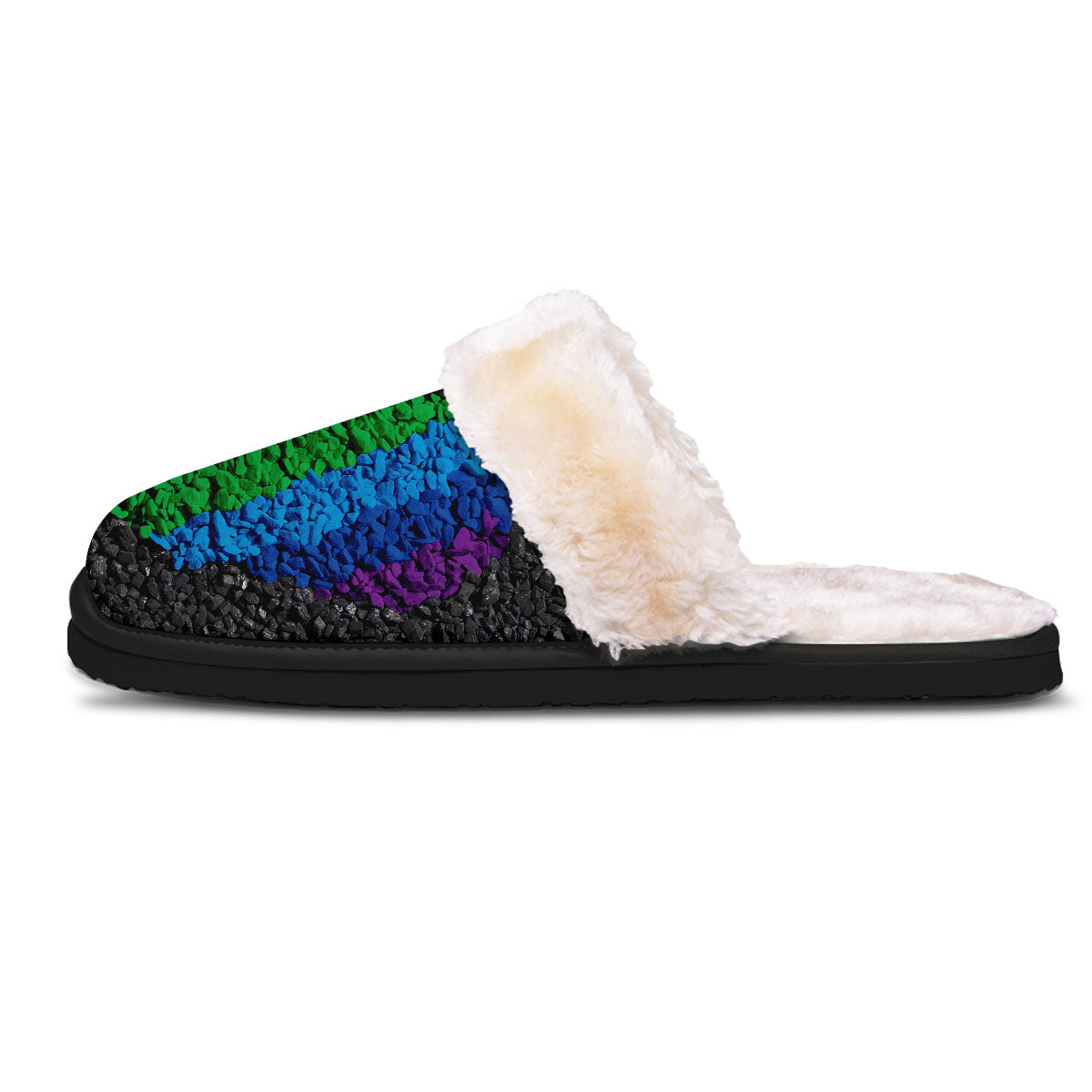 Rainbow Heart Stones LGBT Pride Print Slippers-grizzshop