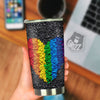 Rainbow Heart Stones LGBT Pride Print Tumbler-grizzshop