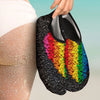 Rainbow Heart Stones LGBT Pride Print Water Shoes-grizzshop