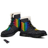 Rainbow Heart Stones LGBT Pride Print Winter Boots-grizzshop