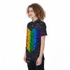 Rainbow Heart Stones LGBT Pride Print Women's Golf Shirts-grizzshop