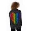 Rainbow Heart Stones LGBT Pride Print Women's Long Sleeve Shirts-grizzshop