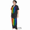 Rainbow Heart Stones LGBT Pride Print Women's Pajamas Set-grizzshop