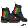 Rainbow Heart Stones LGBT Pride Print Work Boots-grizzshop