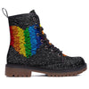 Rainbow Heart Stones LGBT Pride Print Work Boots-grizzshop