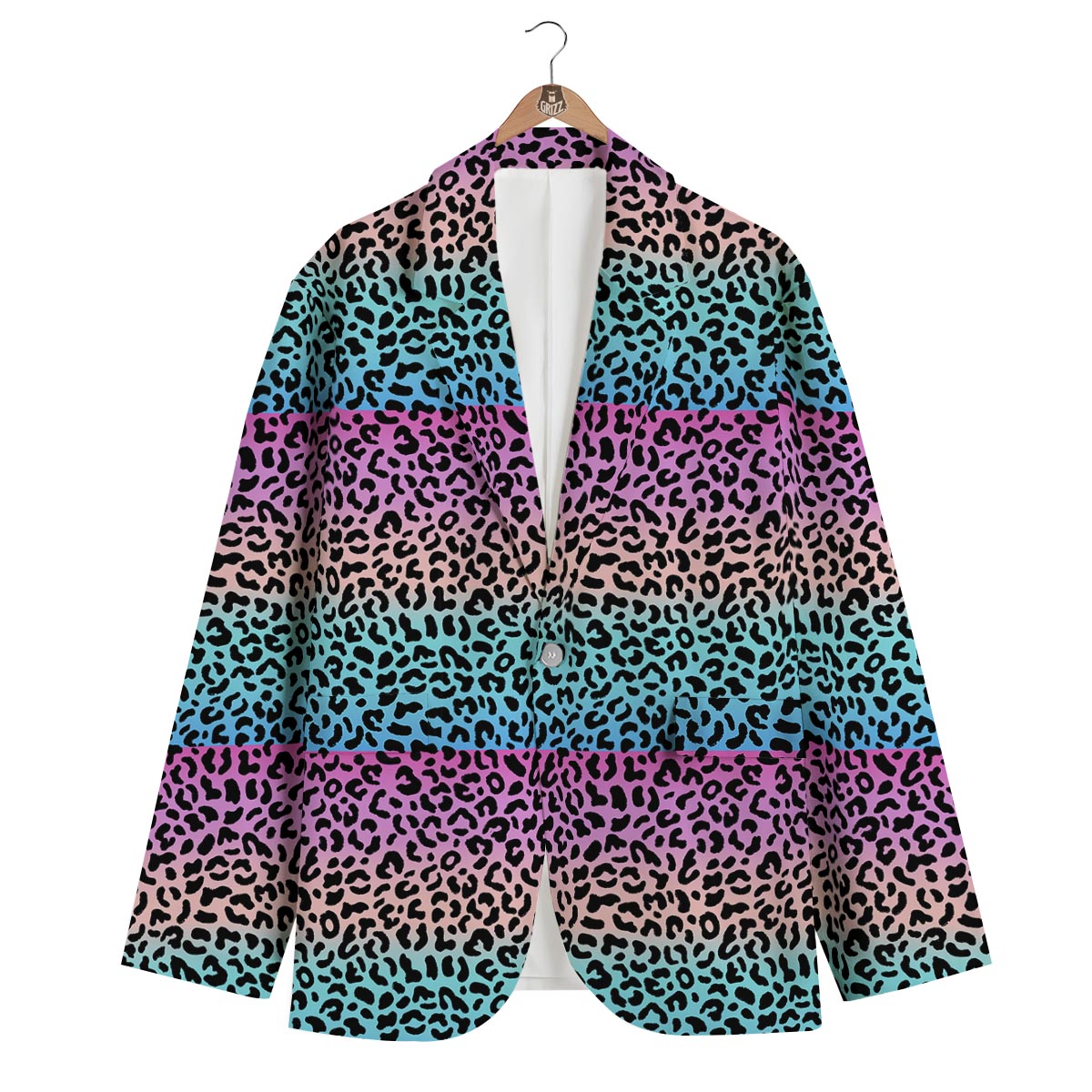 Rainbow Leopard Men's Blazer-grizzshop