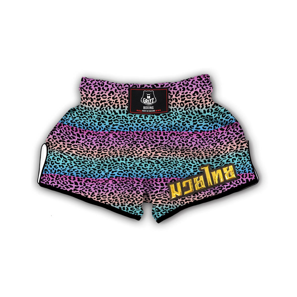 Rainbow Leopard Muay Thai Boxing Shorts-grizzshop