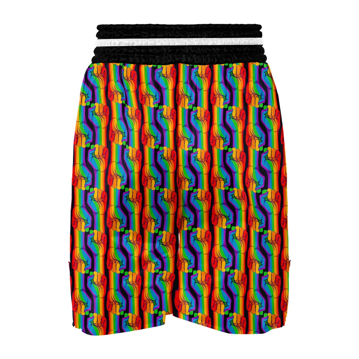 Rainbow Lgbt Patterm Print Boxing Shorts-grizzshop