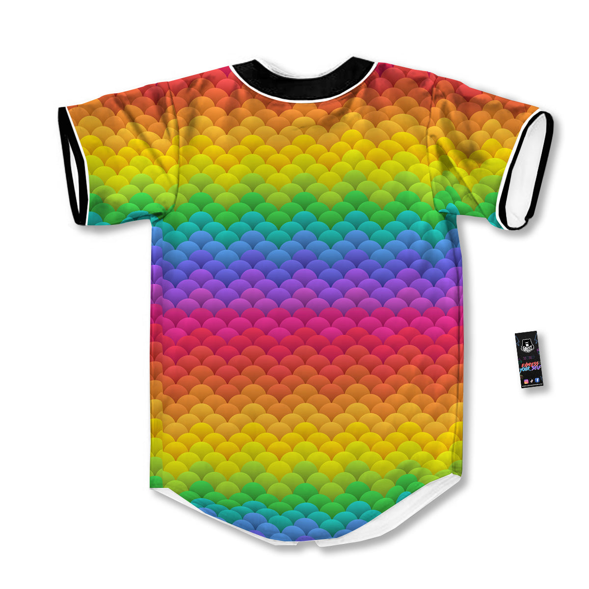 Rainbow Light Blobs Print Pattern Baseball Jersey-grizzshop