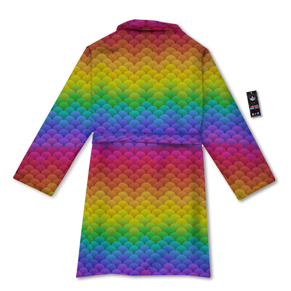 Rainbow Light Blobs Print Pattern Bathrobe-grizzshop