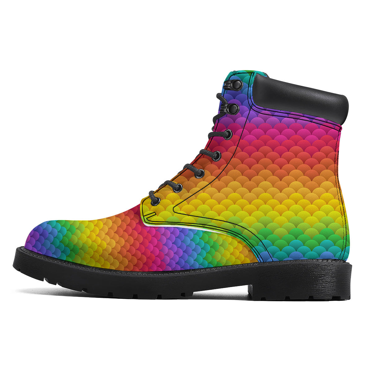 Rainbow Light Blobs Print Pattern Boots-grizzshop