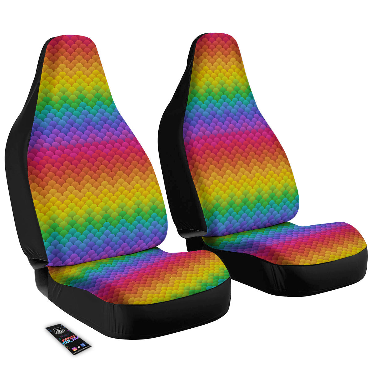 Rainbow Light Blobs Print Pattern Car Seat Covers-grizzshop