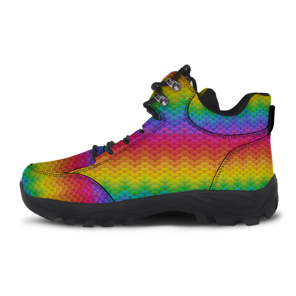 Rainbow Light Blobs Print Pattern Hiking Shoes-grizzshop