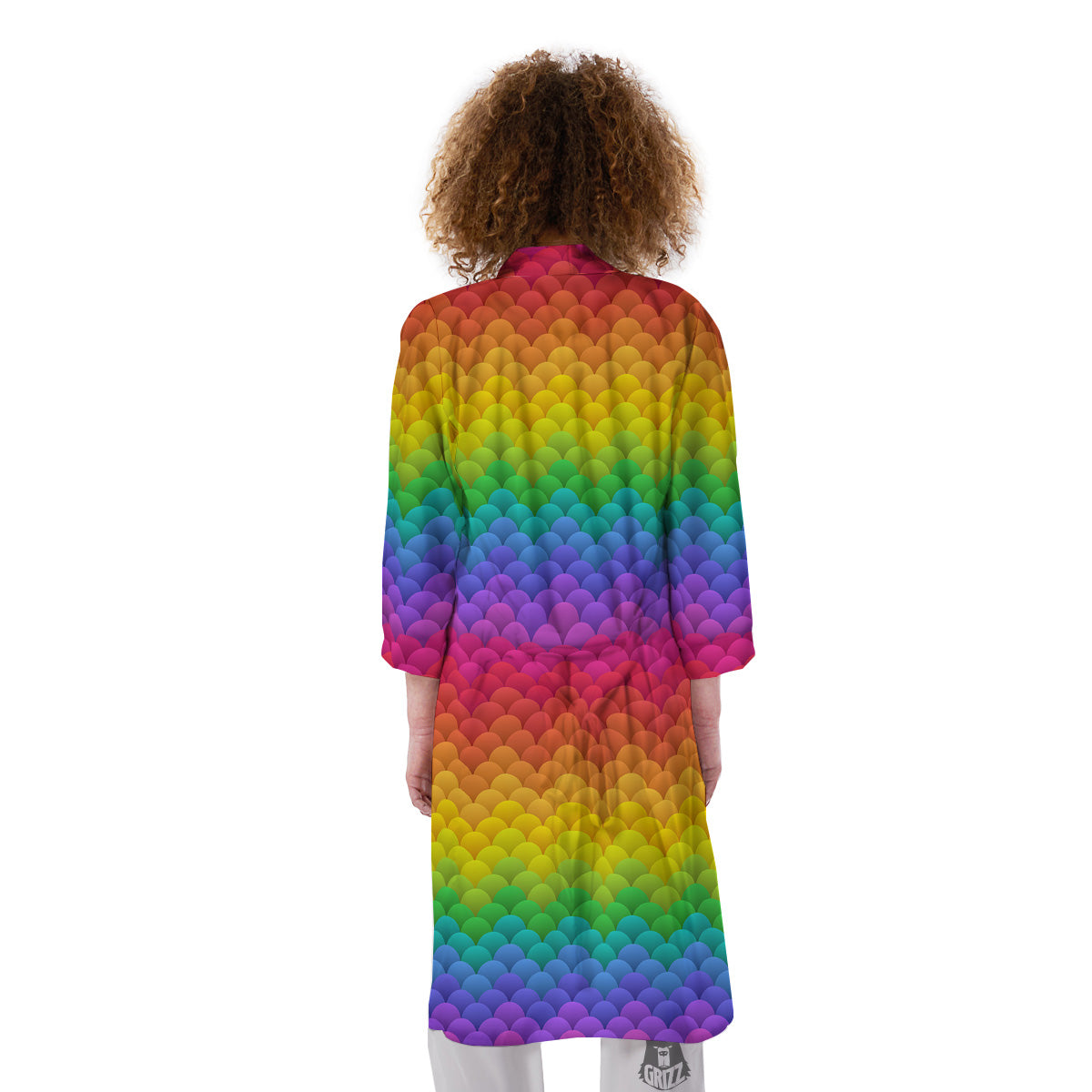 Rainbow Light Blobs Print Pattern Kimono-grizzshop