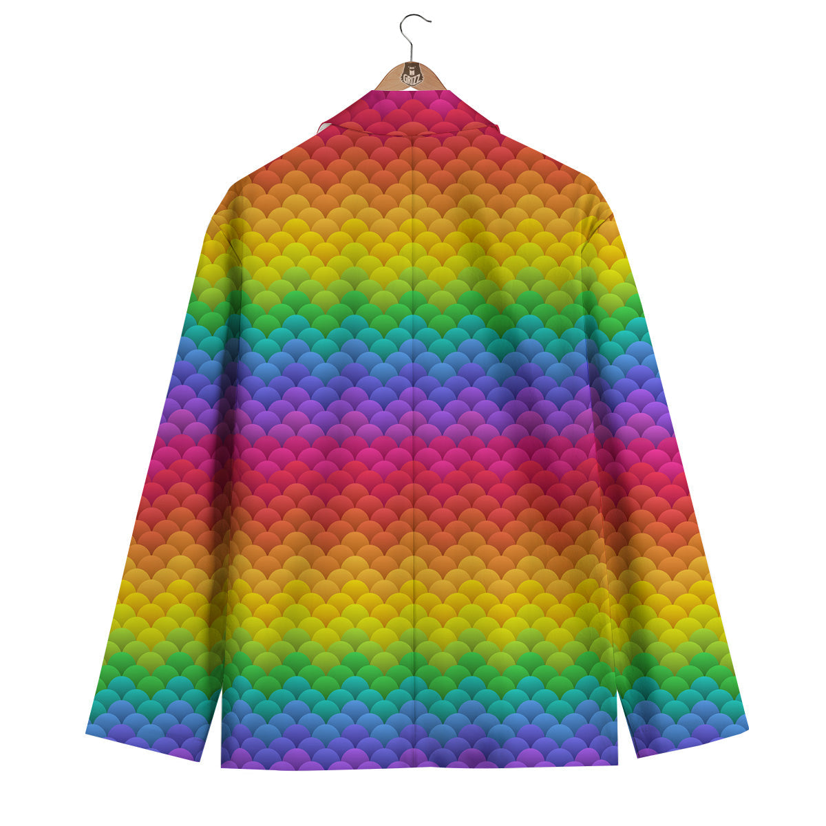 Rainbow Light Blobs Print Pattern Men's Blazer-grizzshop