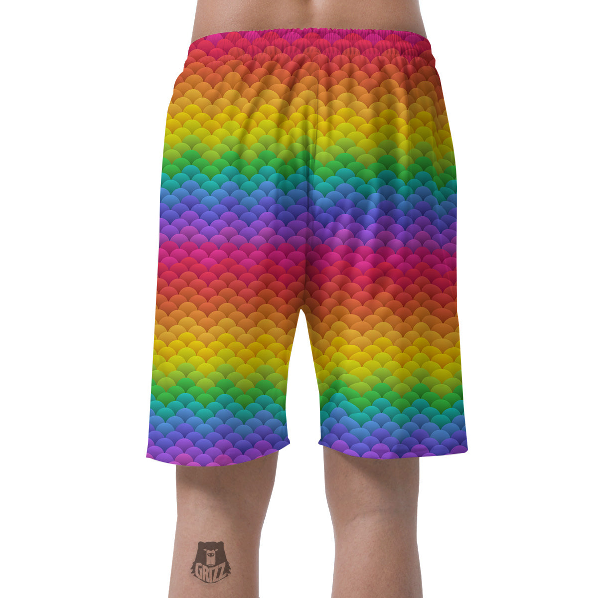 Rainbow Light Blobs Print Pattern Men's Shorts-grizzshop