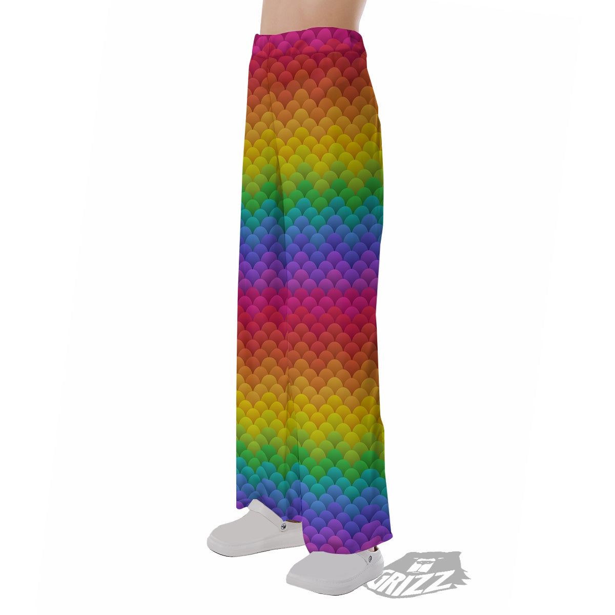 Rainbow Light Blobs Print Pattern Pajama Pants-grizzshop