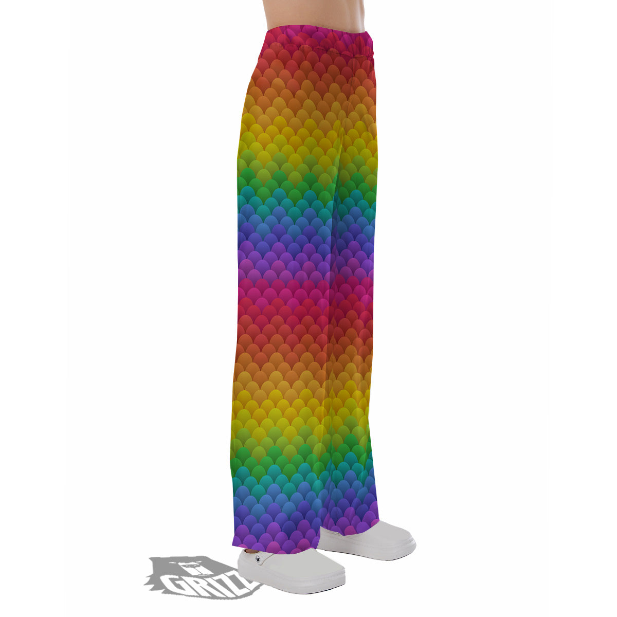 Rainbow Light Blobs Print Pattern Pajama Pants-grizzshop