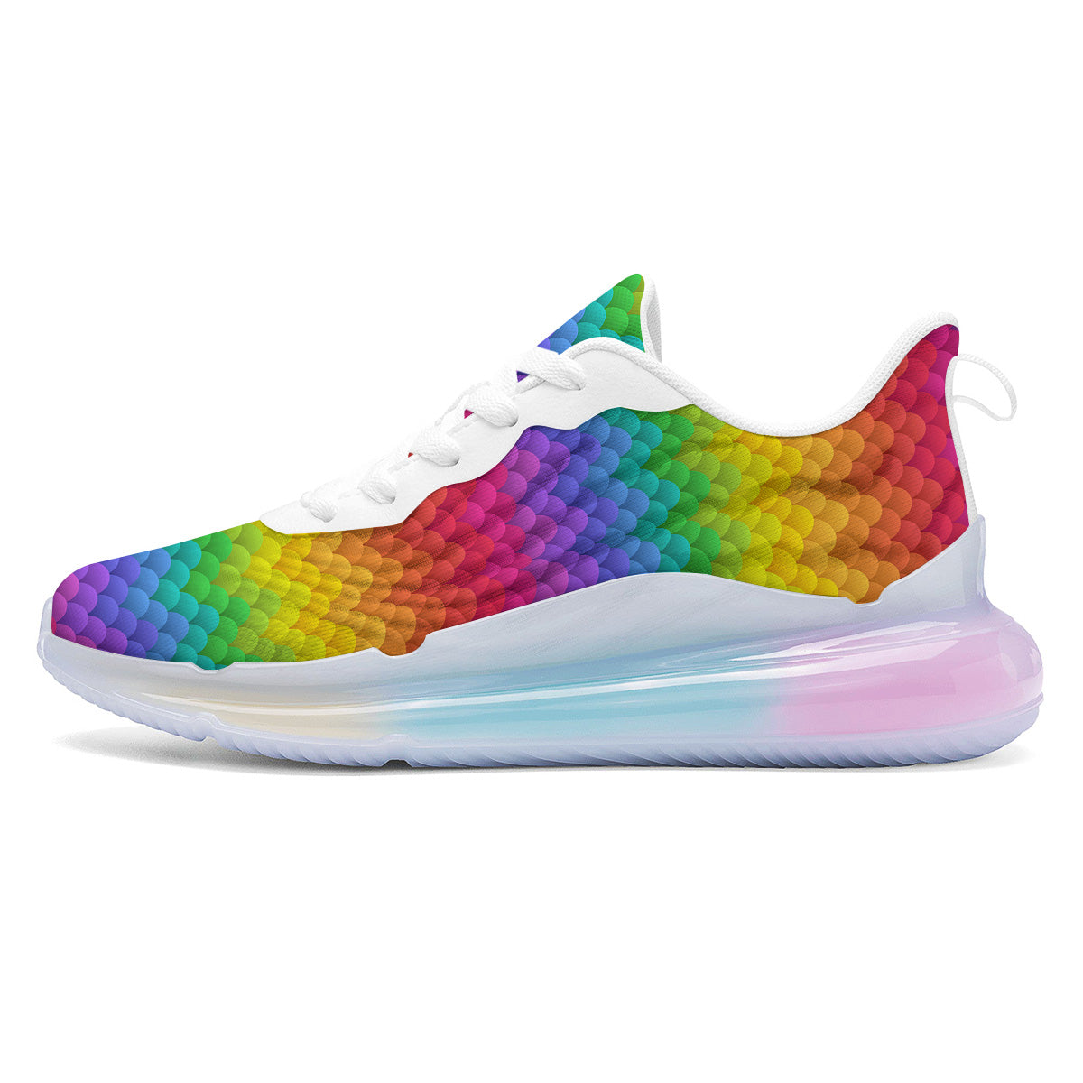 Rainbow Light Blobs Print Pattern Running Sneakers-grizzshop