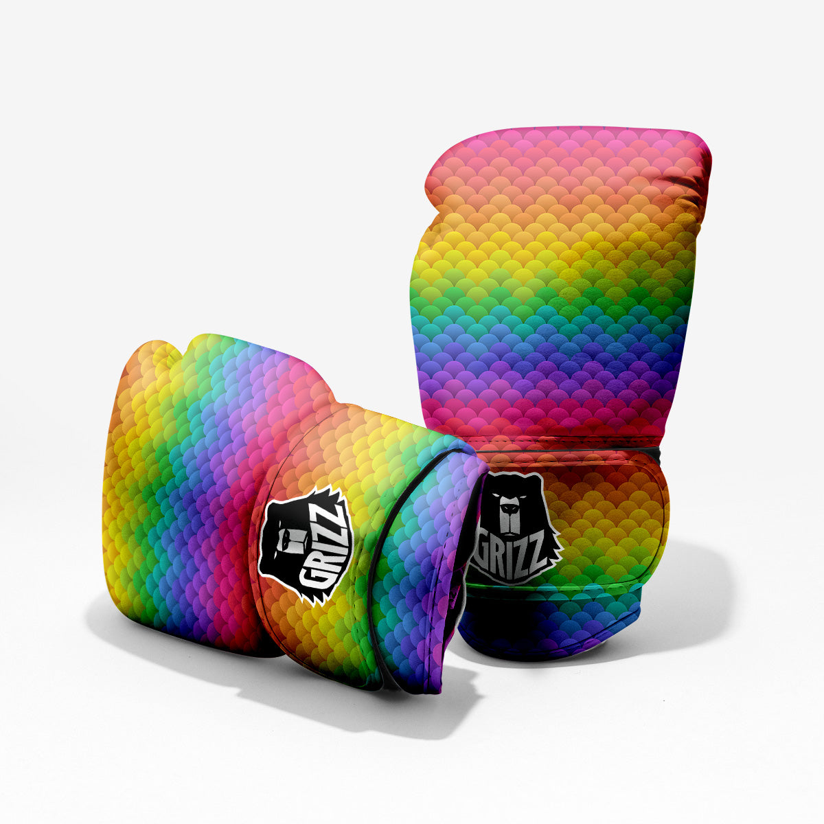 Rainbow Light Blobs Print Pattern Pro Boxing Glove