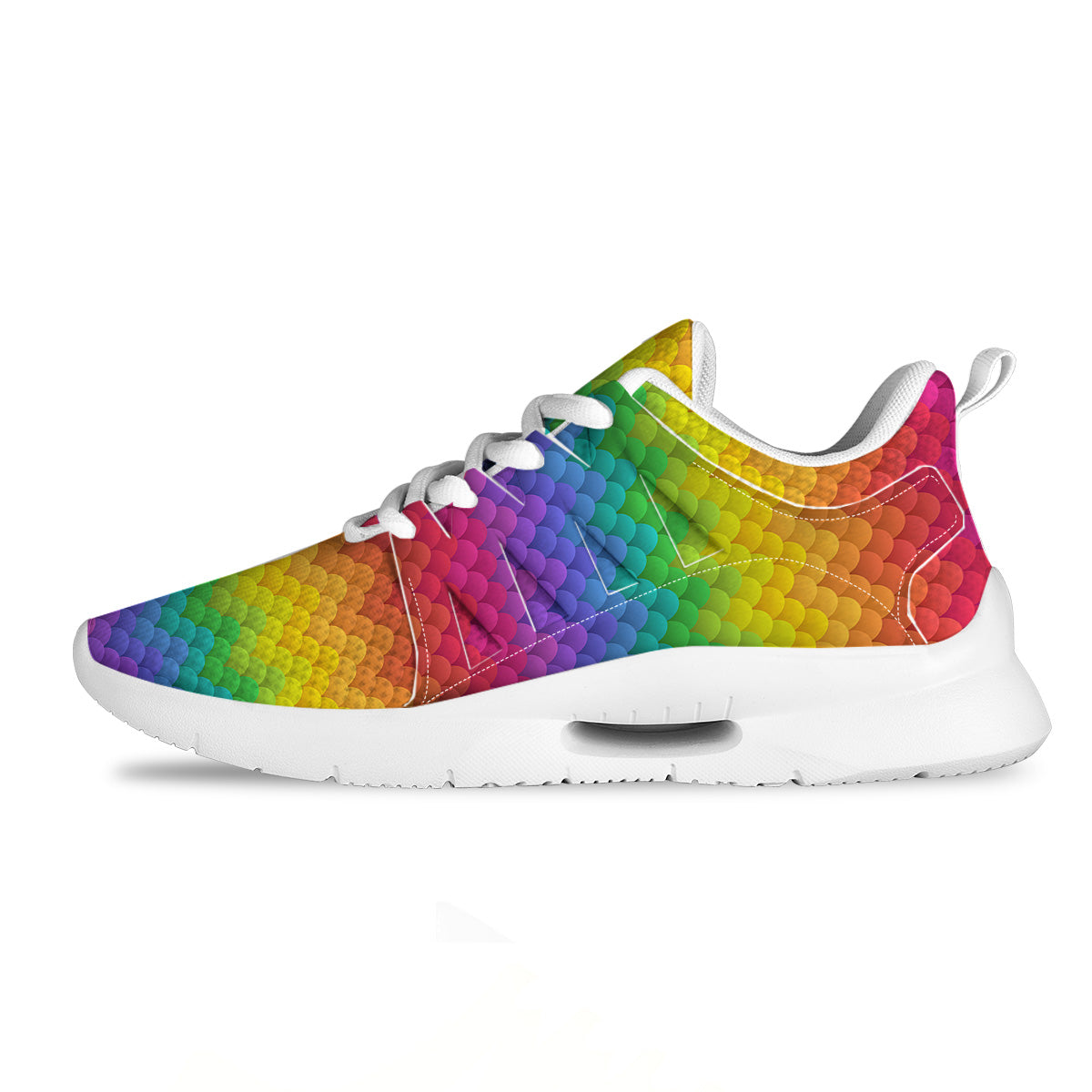 Rainbow Light Blobs Print Pattern Tennis Shoes-grizzshop